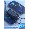Bestek Powerbank Con Ricarica a Energia Solare 10000mAh Cavi Micro USB Type C