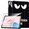 Rojeuinn Cover per Honor Pad 10 12.1" 2025 custodie +1 Pezzi Vetro Temperato,Gom