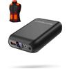 Topdot Power Bank 16000mAh, Batteria per Gilet Riscaldato, USB C e CC Caricabatterie Po