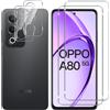 Lutree per OPPO A80 5G Vetro Temperato, 2+2 Pezzi Pellicola Protettiva + Pellico