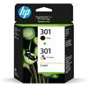 HP Confezione da 2 cartucce originali di inchiostro nero/tricromia 301