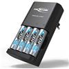 ANSMANN caricabatterie Powerline 4 Smart per 1 4 AA e AAA batterie ricaricabil