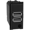 Bticino K4191AA Caricatore USB con due ingressi di tipo A, da installare nella p