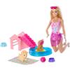 Does not apply Barbie - Piscina Dei Cuccioli, Set Con Effetto Cambia Colore E Bambola Inclusa,