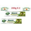 Dabur 2 dentifrici Dabur Herb's Neem confezione da 200 g protezione germi protezion...