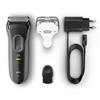 BRAUN SERIES 3 PROSKIN 3000S RASOIO RICARICABILE E A RETE LAVABILE COLORE NERO