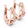 Senza marchio Orecchini a cerchio eleganti di design con diamanti naturali certificati 28 p...