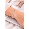 Swarovski Elements Bracciale Tennis Angel Argento - Cristalli Swarovski Elements - Acciaio Inox