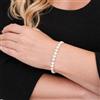 Swarovski Elements Bracciale Tennis Angel Argento Lusso | Cristalli Swarovski Elements Originali
