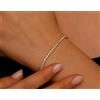 Swarovski Elements Bracciale Tennis Trilogy Bianco Swarovski Elements Cristalli Originali 2mm Donna