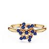 Senza marchio Anello da donna di lusso con pietre preziose zaffiro blu Ceylon certificato n...