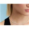 Swarovski Elements Collana Tennis Placcata Oro Swarovski Element Cristalli Originali 3mm Donna