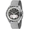 Maserati Orologio Uomo Maserati Traguardo R8873612008 Acciaio Maglia Mesh Crono Grigio