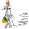 La Gatta Gioielli Collana La Gatta Gioielli Donna Gatta Fricchettona in Argento Cubic Zirconia LG1