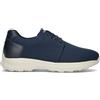 Frau Stringata Uomo Blu Pelle Scamosciata, Tessuto FR-09K1-BLU-A122586