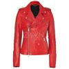 Zayn Leather Giacca donna vera pelle biker moto ROSSO vera pelle di agnello giacca slim fit