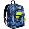 SEVEN Zaino New Fit Seven, WET COLOR BOY, Blu, Doppio Scomparto, Scuola & Viaggio
