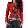 Zayn Leather Giacca da donna in pelle rossa 100% vera pelle di agnello giacca da motocicli...