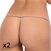 SIèLEI - OFFERTA 2 PEZZI MICRO PERIZOMA A FILO DONNA MICROFIBRA 1343