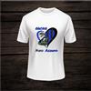 T-shirt, maglietta maglia inter cuore NERO AZZURO