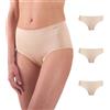 BELLISSIMA - OFFERTA 3 SLIP GUAINA DONNA SNELLENTE VITA ALTA MICROFIBRA - 020
