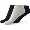LOTTO - 12 PAIA CALZA CORTA FANTASMINO UOMO DONNA COTONE BIANCO NERO GRIGIO BLU