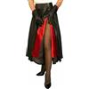 Zayn Leather Gonna da donna lunga sexy in vera pelle di agnello nera elegante gonna svasata