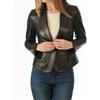 Zayn Leather Blazer donna 100% pura pelle di agnello blazer singolo bottone nero giacca ca...
