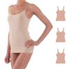 BELLISSIMA - SET 3 CANOTTE DONNA SPALLA STRETTA MICROFIBRA ELASTICIZZATA - 052