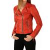 Zayn Leather Giacca da donna in pelle rossa in vera pelle di agnello elegante giacca da mo...