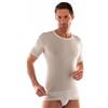 LIABEL 5148 MAGLIA UOMO MEZZA MANICA CORTA GIROCOLLO 80% LANA BIANCO T-SHIRT