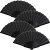 60x VENTAGLI VENTAGLIO COLORE NERO MATRIMONIO WEDDING SPOSA CHIESA BOMBONIERA