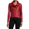 Zayn Leather Giacca donna 100% vera pelle rossa giacca morbida pelle di agnello elegante...