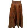 Zayn Leather Gonna lunga donna in vera pelle di agnello morbida pelle marrone A-Line lungh...