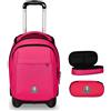 Invicta Trolley Scuola New Tech Solid + Portapenne Ragazza
