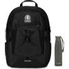 Invicta Zaino Scuola Moab Solid, Nero, Zaino Doppio Scomparto con Cinghia a vita