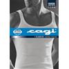 Cagi 6 PEZZI VOGATORE SPALLA STRETTA CAGI 1100 COSTINA 100% COTONE CANOTTIERA BIANCA