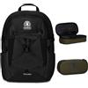 Invicta Zaino Scuola Moab Solid, Nero, + BUSTINA R.PLUS INVICTA LOGO