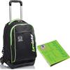 INVICTA Trolley New Tech Invicta , Kupang, Nero, 3 in 1 Zaino Sganciabile + Copertina
