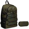 INVICTA Zaino Mono Scomparto Invicta, Active, Verde Militare, Scuola & Tempo Libero +