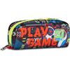 SJ Gang Portapenne Scuola, Rosso, Nero, FunnyGoal, Bustina con Scomparto Unico