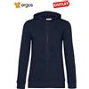 B&C Felpa da Donna in Cotone Organico Zip Intera con Cappuccio 💣PREZZO OUTLET🔥
