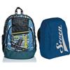 Seven S.p.a. Zaino Scuola ADVANCED SEVEN - URBAN ROCK, Blu Jeans, Doppio Scomparto +