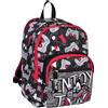 SJ GANG Zaino Scuola SJ EVER - Zaino Doppio Scomparto, Nero Rosso - Maxi Capienza 31 Lt