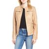 Zayn Leather Giacca da donna 100% pura pelle di agnello colore avorio/crema cappotto...