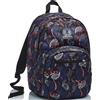 SEVEN Zaino Format Invicta , Paisley, Nero, Doppio Scomparto, Scuola & Tempo Libero