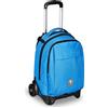 Invicta Trolley Scuola New Tech Solid Invicta, Azzurro, 3 in 1, Zaino con