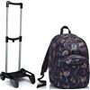 Invicta Kit scuola - ZAINO Format Invicta + Carrello porta zaino - Paisley