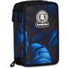 Invicta Astuccio Scuola 3 Zip Fantasy, Blu, Portapenne Triplo Scomparto