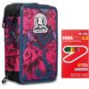 Invicta Astuccio 3 Scomparti Completo di Matite + 12 Pastelli